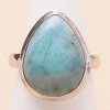 Nefertitis Larimar prsteň striebro Ag 925 LOT436 - 54 mm (US 7), 5,4 g