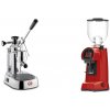 La Pavoni Europiccola Lusso + Eureka Helios 65, ferrari red
