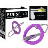 You2Toys - Penisplug - silikónový krúžok na žaluď s kónickým dilatátorom (fialovo-strieborný)