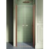 New Trendy New Soleo Copper Brushed sprchové dvere 80 cm výklopné medená brúsená/priehľadné sklo D-0494A