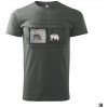 Tričko poľovnícke Bad Badger Night hunter - sivé, 4XL