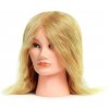 BraveHead 9866 Female Medium Blonde - cvičná hlava, 100% ľudské vlasy, 35 - 40 cm