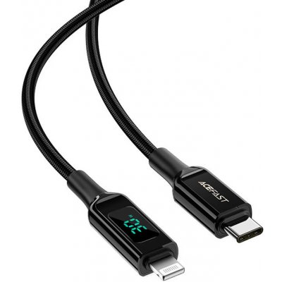 Acefast C6-01 MFI USB Type C - Lightning, 1,2m, černý