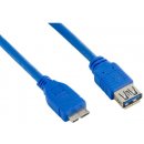 4World 08968 USB 3.0 AF-Micro BM, 0.5m, modrý