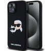 Karl Lagerfeld Liquid Silicone Double Heads Magsafe zadný kryt pre iPhone 15 Black