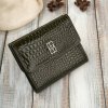 Paolo Peruzzi Dámska kožená peňaženka malá croco s ochranou RFID | tmavozelená AL-03-GB