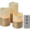 Emos DCCV06 Lighting LED dekorácia 3x vosková sviečka s povrázkom 3x 3x AAA vnútorná vintage ovládač