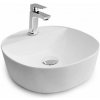 Ceramica Latina Alfa 3 okrúhle keramické umývadlo 40x40x12 cm,otvor pre bat,Biele AQ-CL-3931