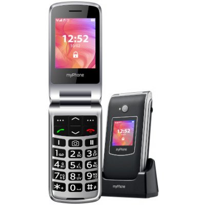 MyPhone Rumba 2 čierny s nabíjacím stojanom TELMYRUMBA2BK