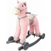 Adam Toys Hojdací Koník s kolesami so zvukom ružová