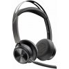 HP Poly Voyager Focus Slúchadlá s mikrofónom Káblový a bezdrôtový Handheld Car/Home office Bluetooth Nabíjací podstavec Čierna (A4HT2AA#AC3)