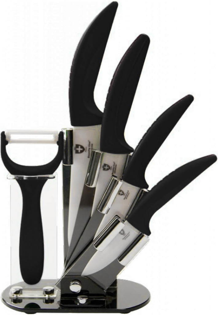 Royalty Line RL-C4ST 5-dielna sada nožov, keramické nože so škrabkou,  čierna od 30,79 € - Heureka.sk