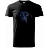 Čierny Labrador fotka - Klasické pánske tričko vyššej gramáže - XS ( Čierna )