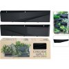 PROGARDEN Kvetináč závesný KASKÁDA 78 x 20 x 35 cm antracit 2 ks