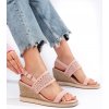 Shelvt Pink women's wedge sandals ružová 38 Shelvt 0000296574971