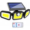 Verk 12282 Solárne 103 COB LED osvetlenie s PIR čidlom pohybu, IP67, 2400 mAh