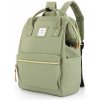 Himawari študentský batoh USB port Apaté Hrdzavo zelená 19L