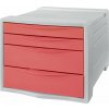 Zásuvkový box ESSELTE Colour Breeze A4, 4 zásuvky, koralový (628457)