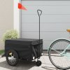 vidaXL Vozík za bicykel, čierny 45 kg, železo 94108