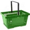 Košík nákupný, s dvomi rúčkami zelený plast