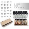 Orion Súprava 16 ks koreničiek BLACK 80 ml + 4 ks organizér na koreničky VASKY + súprava 24 ks štítkov