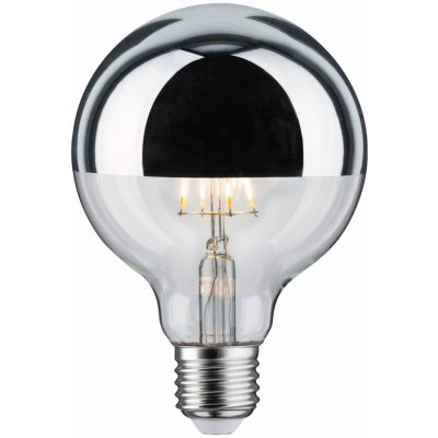 Paulmann LED Globe 6,5 W E27 zrcadlový svrchlík stříbrná teplá biela stmívatelné