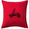 Celý život na výletě - motorka - Vankúš 50x50 - 50x50 - Vrátane výplne ( Červená )