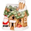 Slovakia Trend Strend Pro 8091303 - Dekorácia MagicHome Vianoce, Domček so santom, LED, terakota, 10x8,3x12,2 cm