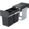 Hailo 0310-100 EcoLine Design L Vstavaný odpadkový kôš 2x14L Čierny