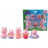 TOMY Peppa Pig striekacie hračky do kúpeľa, 5 ks