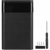 PRENOSNÝ POWERBANK DIY OBUDOWA PRE 4 ČLÁNKY 18650 ČIERNA 5V 2A