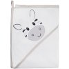 Eevi Froté osuška s kapucňou BABY LOVE 100x100cm - biela