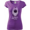 Football is my DNA - Dámske tričko Pure - 2XL ( Fialová )