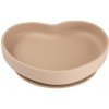 Canpol babies Silicone Suction Plate Heart Beige silikonový talíř s přísavkou 300 ml