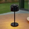 Nabíjateľná stolová lampa Lucande LED Quill, čierna, CCT, stmievateľná - 10033972