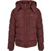 Urban Classics Hooded Puffer jacket cherry