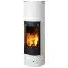 ABX Oregon I - krbová kamna, černá/bílá, výkon 3 - 8 kW, externí přívod vzduchu, ocel