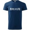 Karate postavy - Klasické pánske tričko vyššej gramáže - 4XL ( Polnočná modrá )