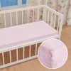 Detské froté napínacie prestieradlo do postieľky FR-032 Púdrovo ružová 60 x 120 x 10 cm - do postieľky