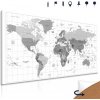 Obraz na korku stará mapa sveta na bielom pozadí