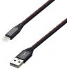 MobilNET KAB-0185-USB-LIGHT Dátový a nabíjací TPU USBLightning, 2A, 2m, černý