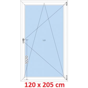 Soft Plastové okno 120x205 cm, otváravé a sklopné