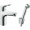 Hansgrohe Focus - Páková umývadlová batéria 100 s ručnou sprchou Bidette a sprchovou hadicou 160 cm, chróm 31927000