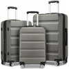 Sada troch cestovných ABS+PC kufrov Kono - sivá