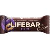 Tyčinka Lifebar InChoco slivka raw bio 40g Lifefood