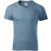 Malfini Slim Fit V-Neck 146 pánske tričko výstrihom V denim modrá