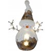 LED keramická figúrka snehuliak