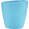 CHICCO Hrnček silikónový modrý 6m+