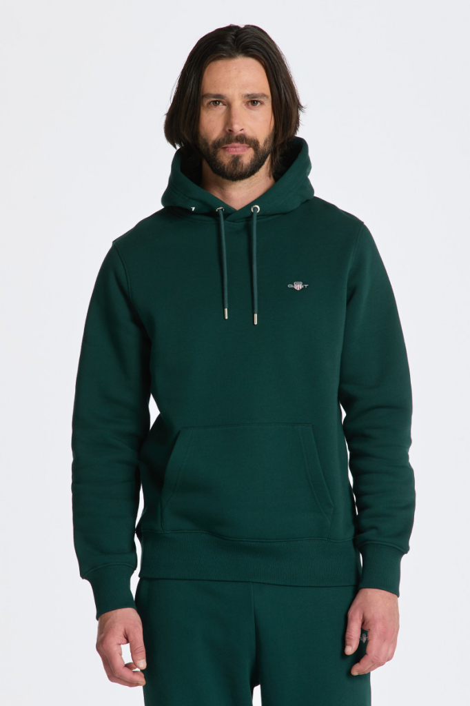 Gant REG SHIELD HOODIE zelená