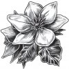 Šedá magnólia - dočasné tetovanie